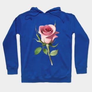 Large Pink Rose Hoodie